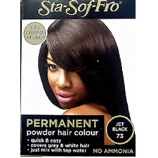 Sta Sof Fro Permanent Powder Hair Dye Jet Black 6g
